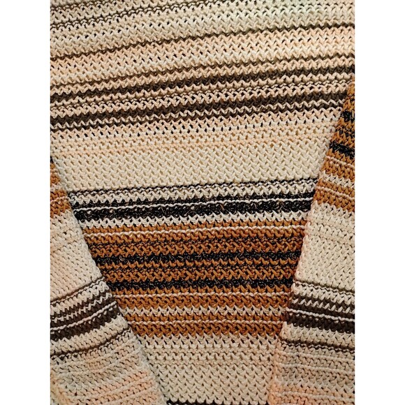 Women's Pendleton Heavyweight Open Knit Long Sleeve Sweater Natural Colors Large - Picture 4 of 7